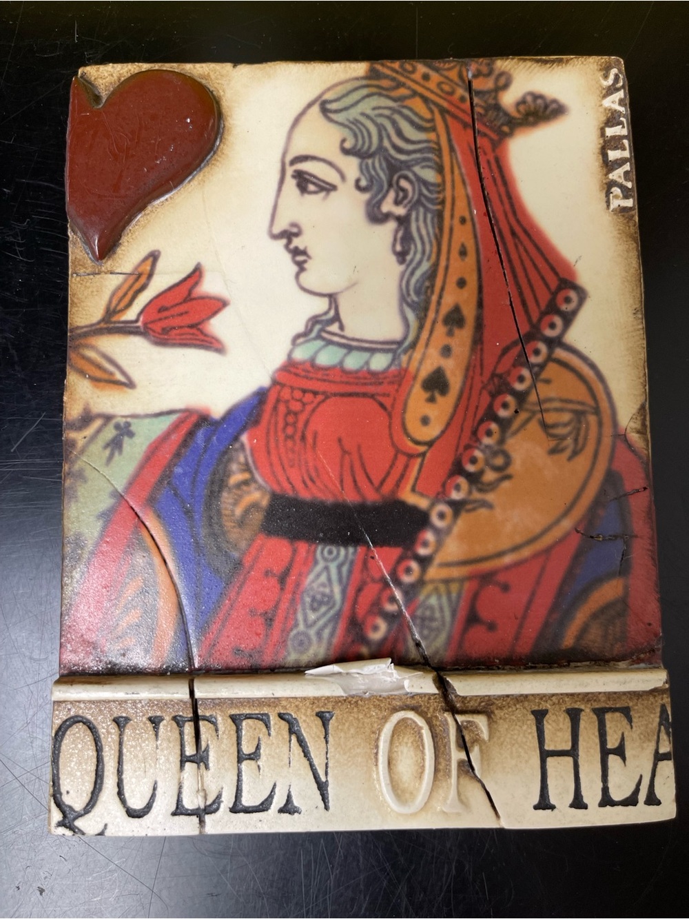 SID DICKENS T-161 QUEEN of HEARTS Memory Block Tile Wall Art- Retired